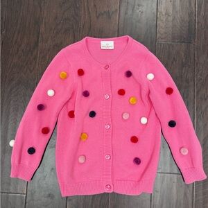 Hanna Andersson Pink Kids Pom Pom Sweater size 110